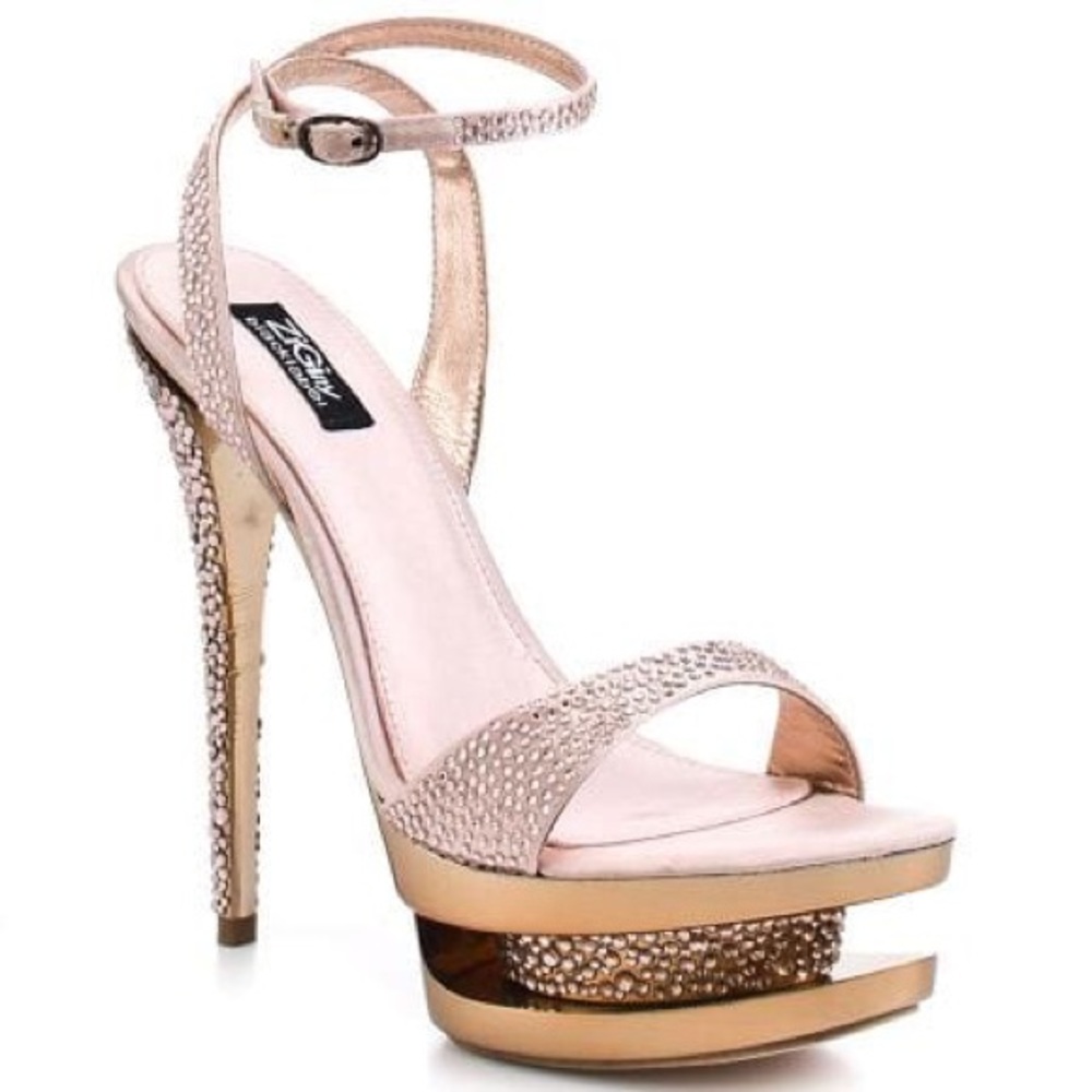 ZigiNYC STRASS ROSE GOLD Strappy Heel